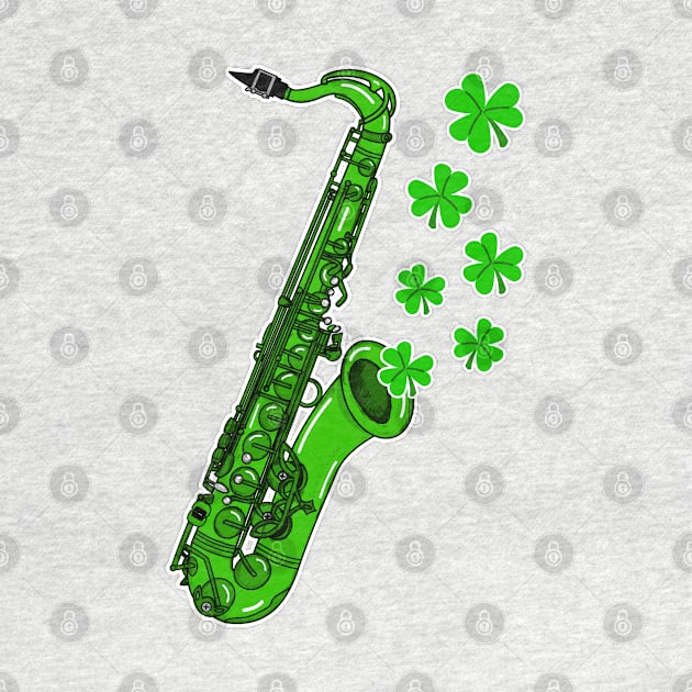 St Patrick's Day 2022 Saxophone Saxophonist Irish Musician by doodlerob